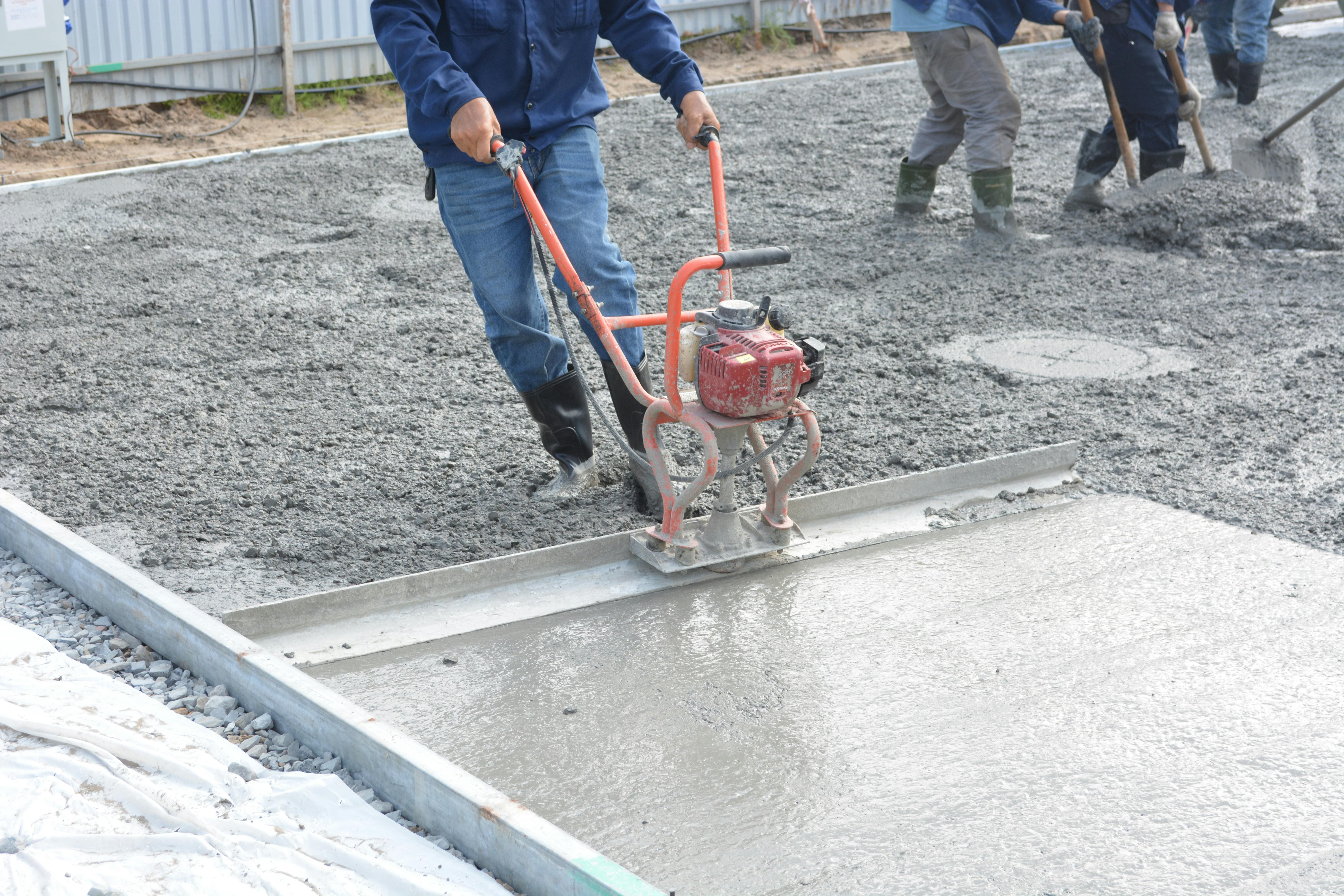 Stone paver patio installation