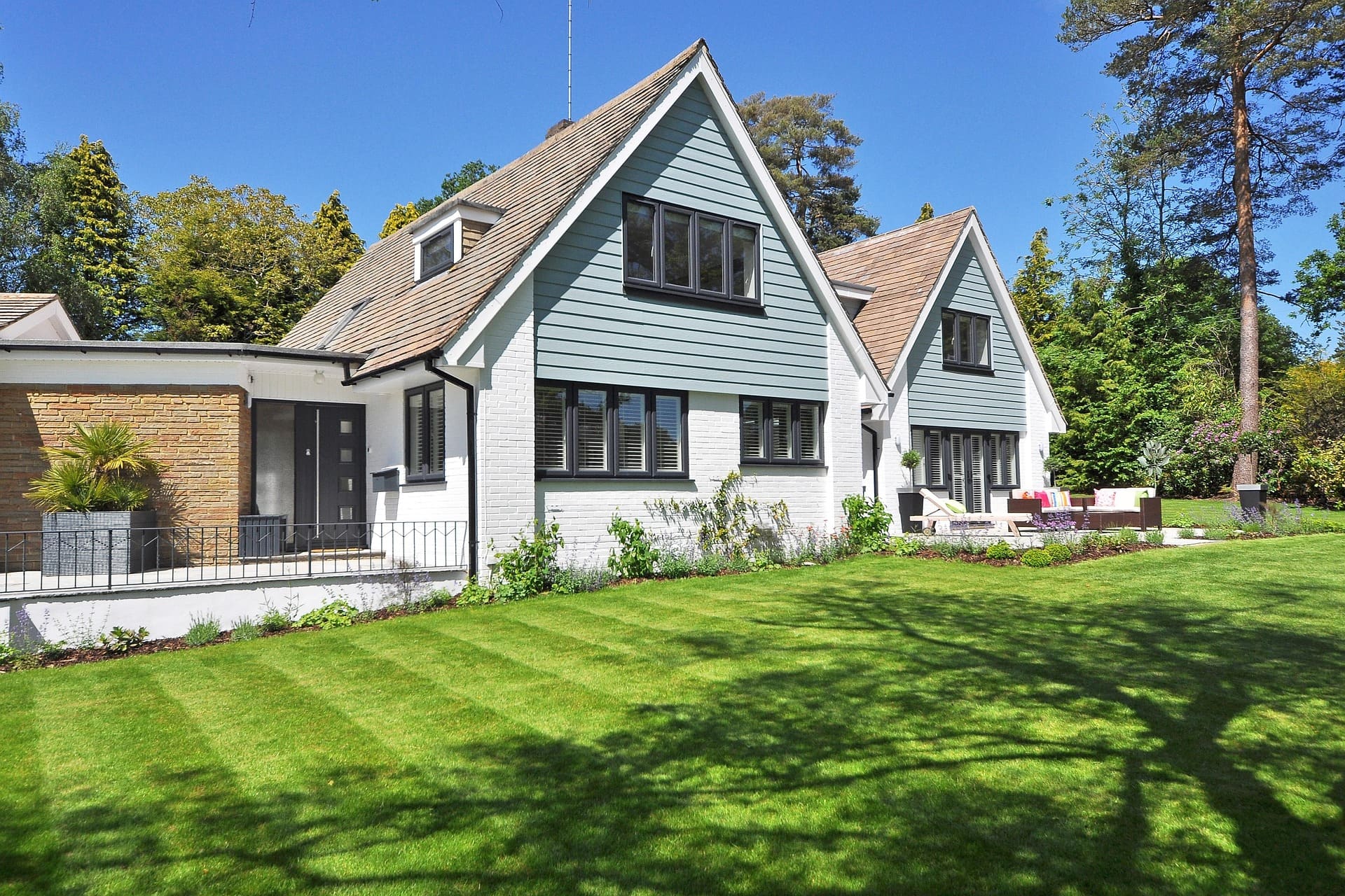 Manicured front yard